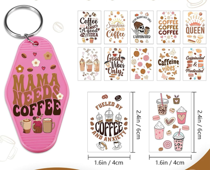 “Coffee Vibes” Keychain designs ☕️🤎