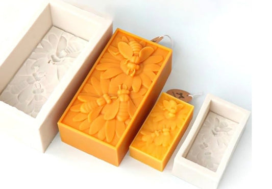 Honeycomb bumble bee picking flower candle set 🌸🐝