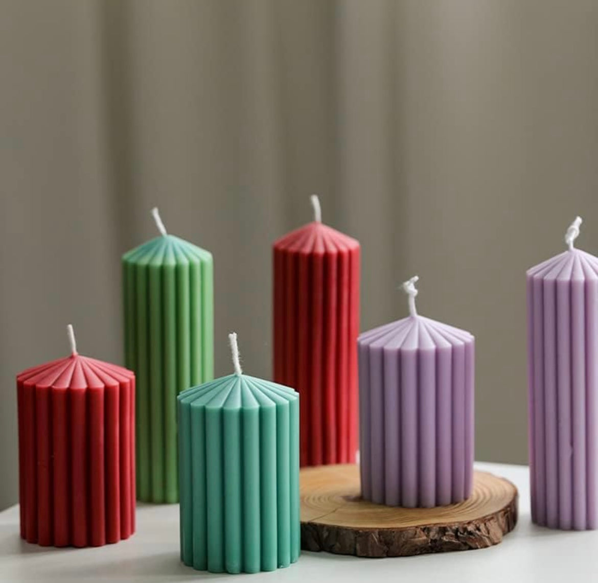 3D Thick Tooth Cylindrical Candle Set 🕯️