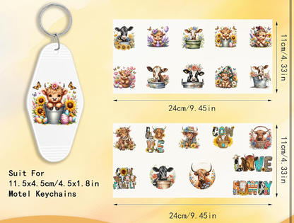Cow Lovers Keychain Designs 🐮🤍