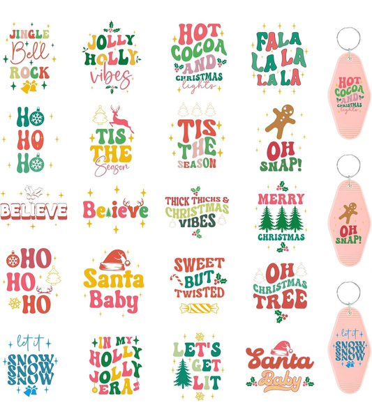Holly Jolly Christmas keychain designs 🎄❤️