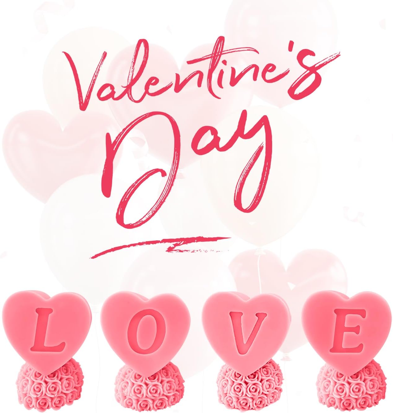 Rose Heart Candle Love Molds