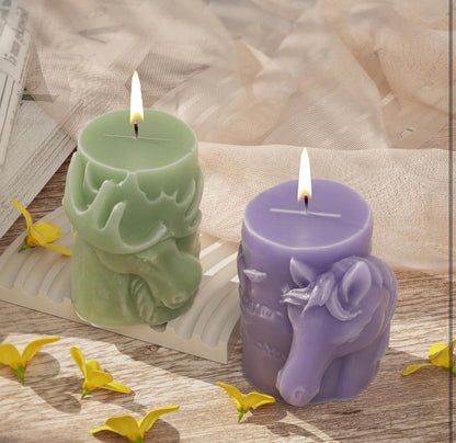 6 pack animal candle 🫎🐴🐻🐘
