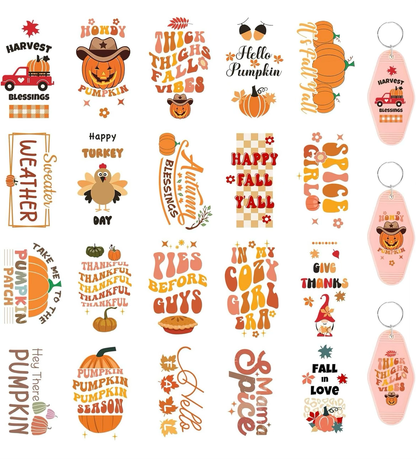 It’s Fall, Y’all Keychain Designs 🍂🍁🎃
