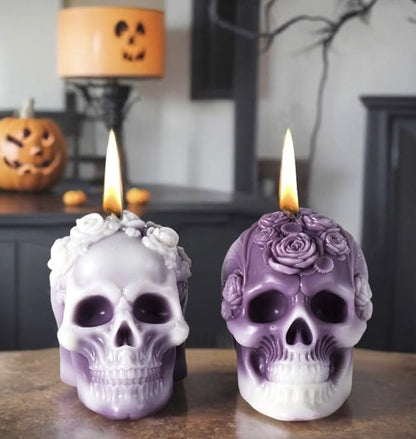 “Skull Rose Candle” 💀🌹🕯️