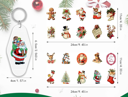 Retro Christmas keychain designs 🎄🎅🏼❤️