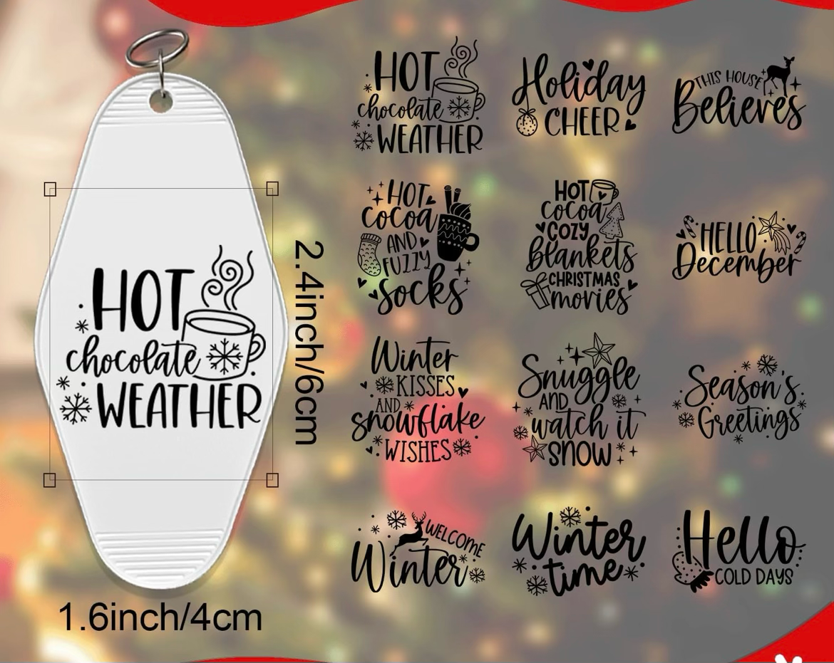 Holiday Cheer Keychain Designs 🎄🎁