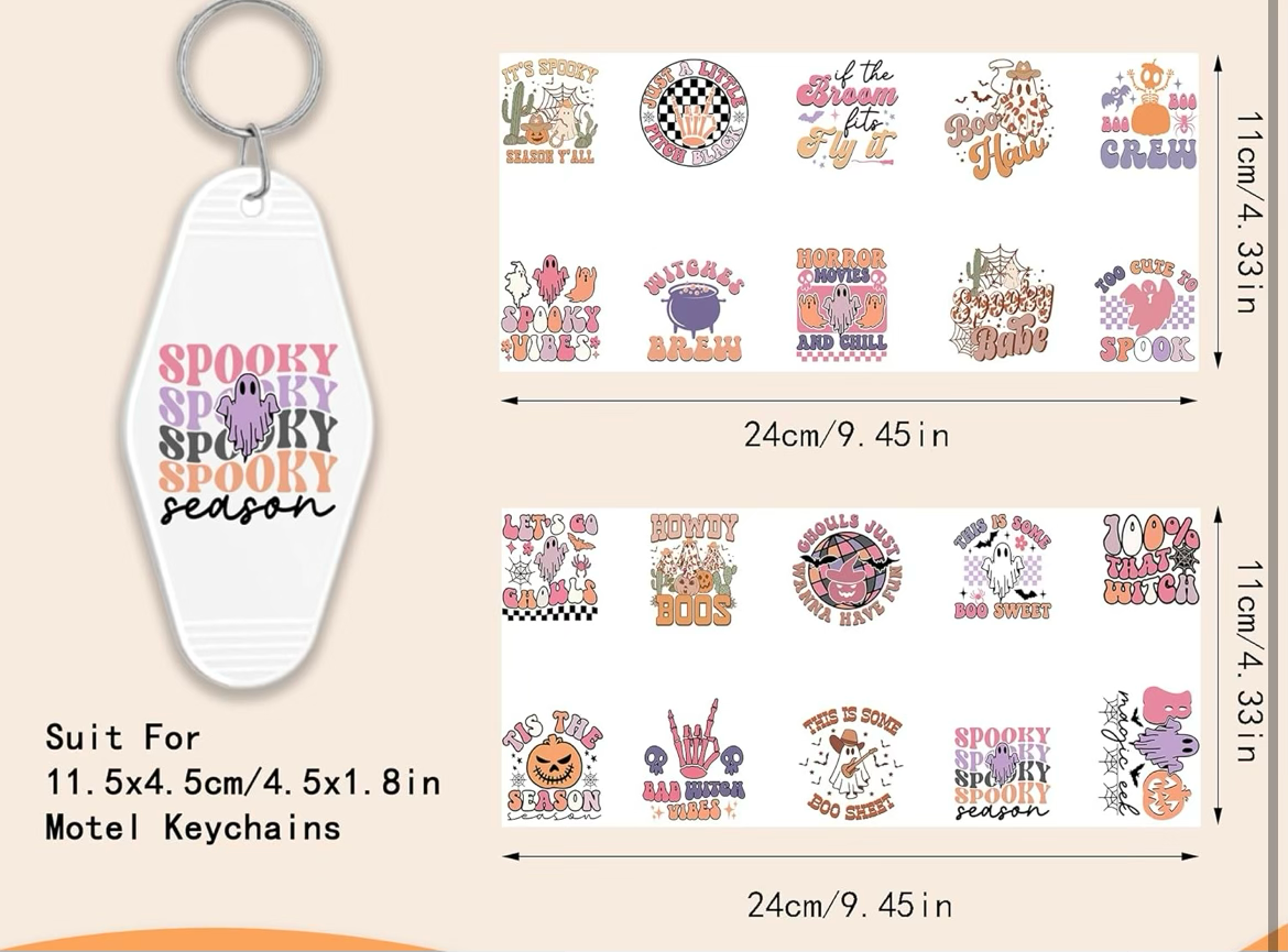 Tis’ the Spooky Season Keychain Designs 🎃🖤✨