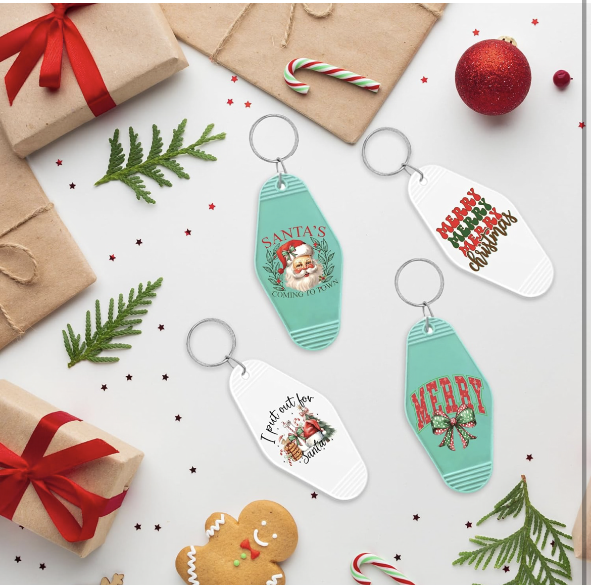 Merry Vibes Keychain designs 🎄❤️