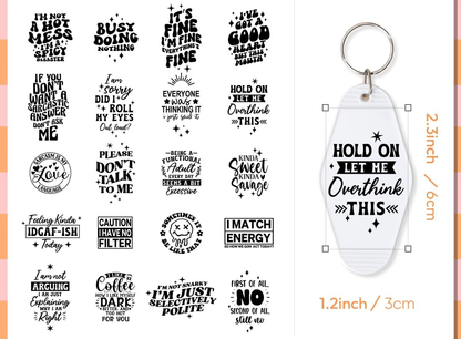 Sarcasm Keychain Designs (pt. 2) ✨🖤