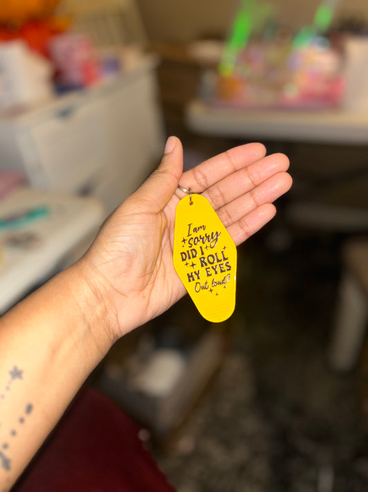 Out Loud Eye Roll Keychain