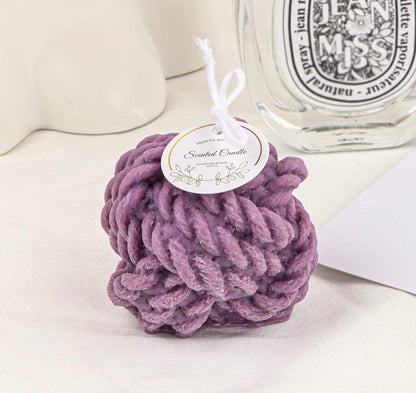 3D Wool Ball Candle 🧶🕯️