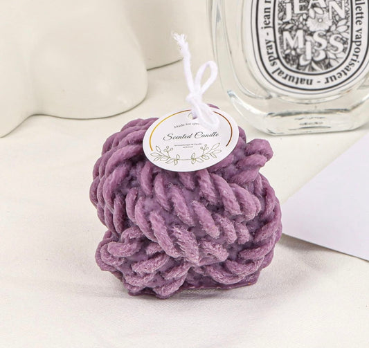 3D Wool Ball Candle 🧶🕯️