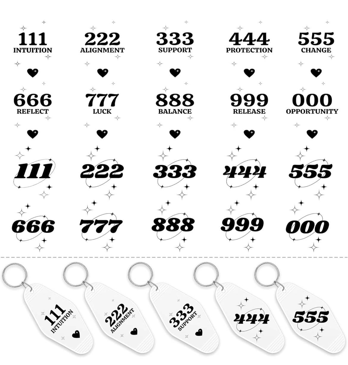 Lucky Numbers keychain designs 🍀✨