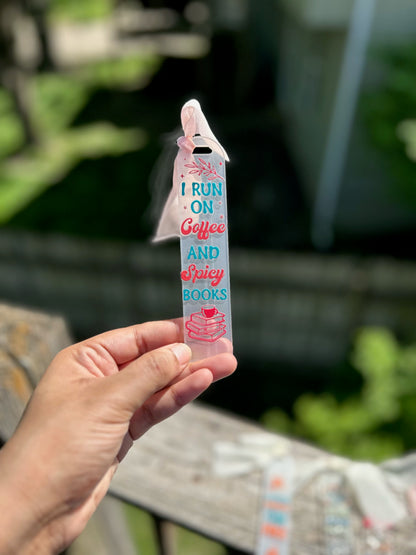 “I run on coffee and spicy books” bookmark ☕️🥵