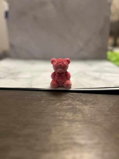 2 piece rose bear candles 🌹🧸🕯️