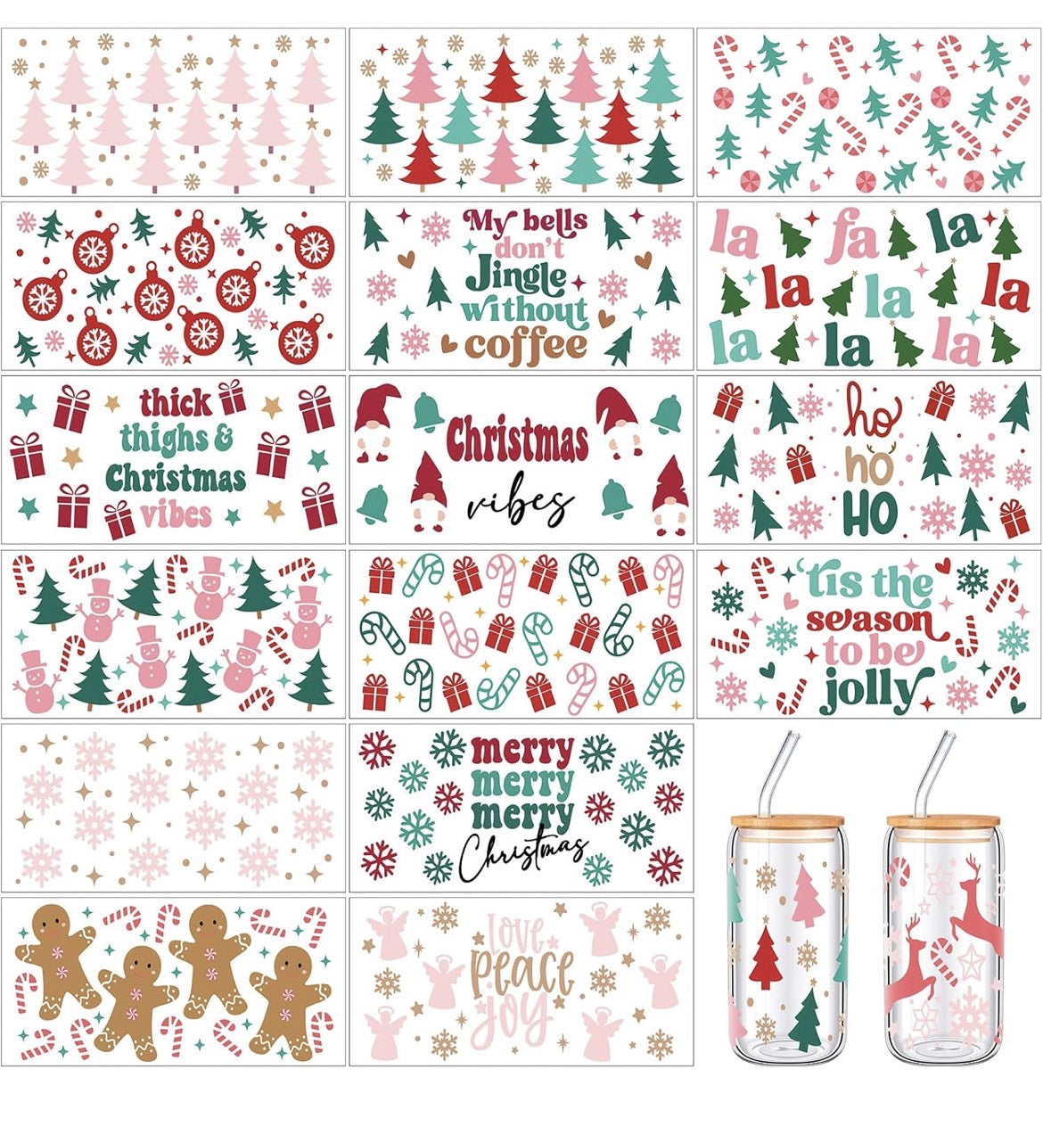 ❄️ Pink Winter Wonderland: Custom Tumbler Collection 🌸🎄