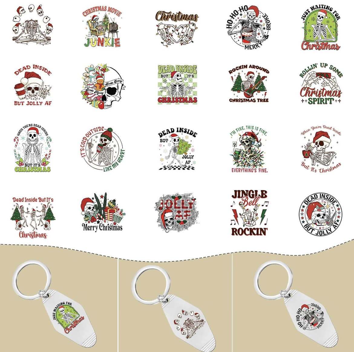 Dead Inside but Jolly AF designs 🎄☠️