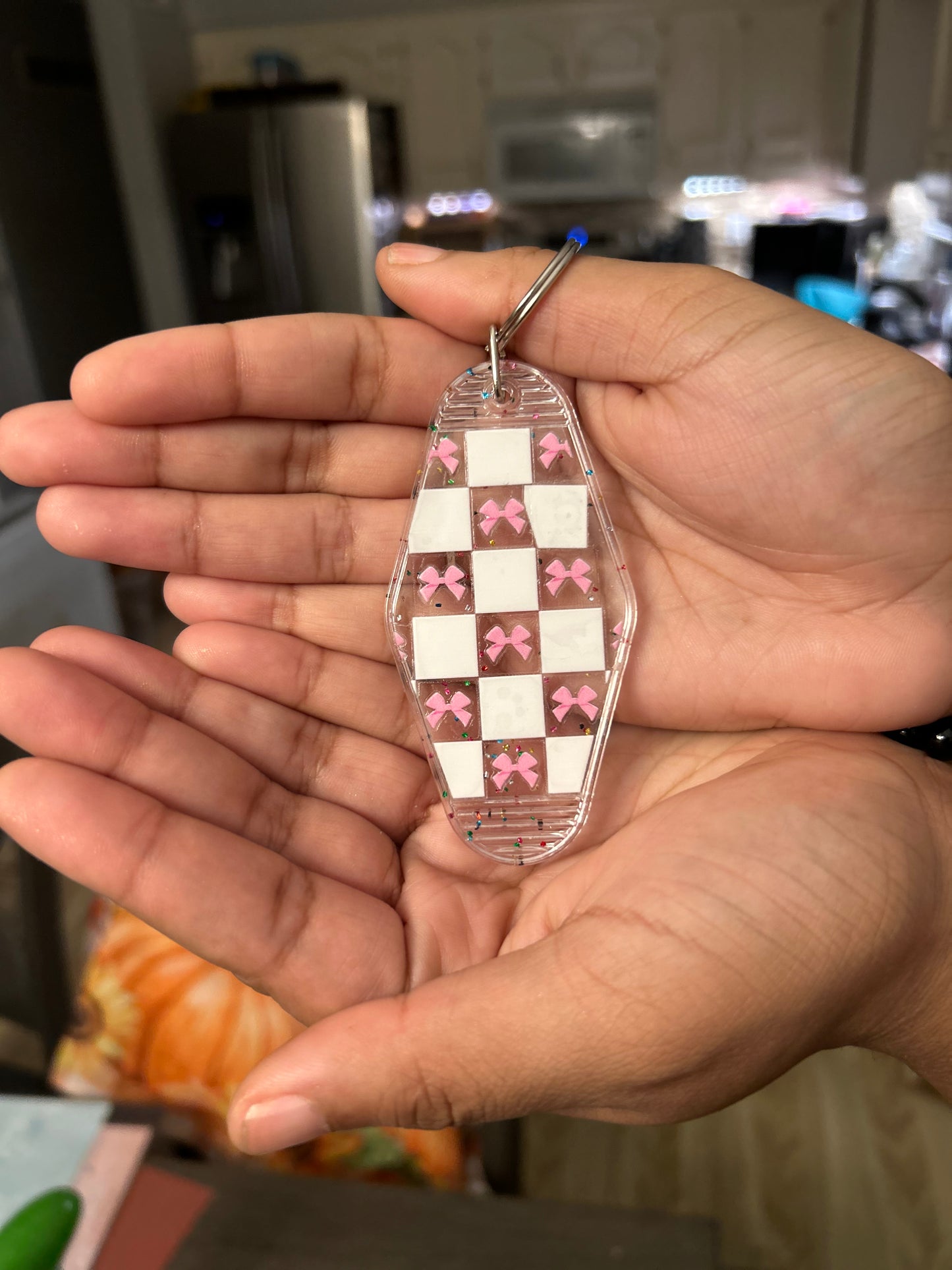 Checkered Cutie Keychain 🎀
