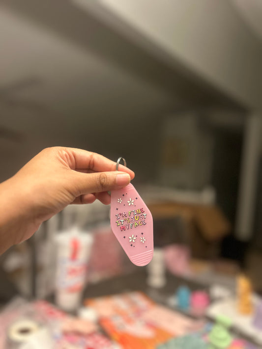 “Emotionally Fine. Visually Questionable.” Motel Keychain 🗝️🏩