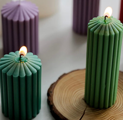 3D Thick Tooth Cylindrical Candle Set 🕯️
