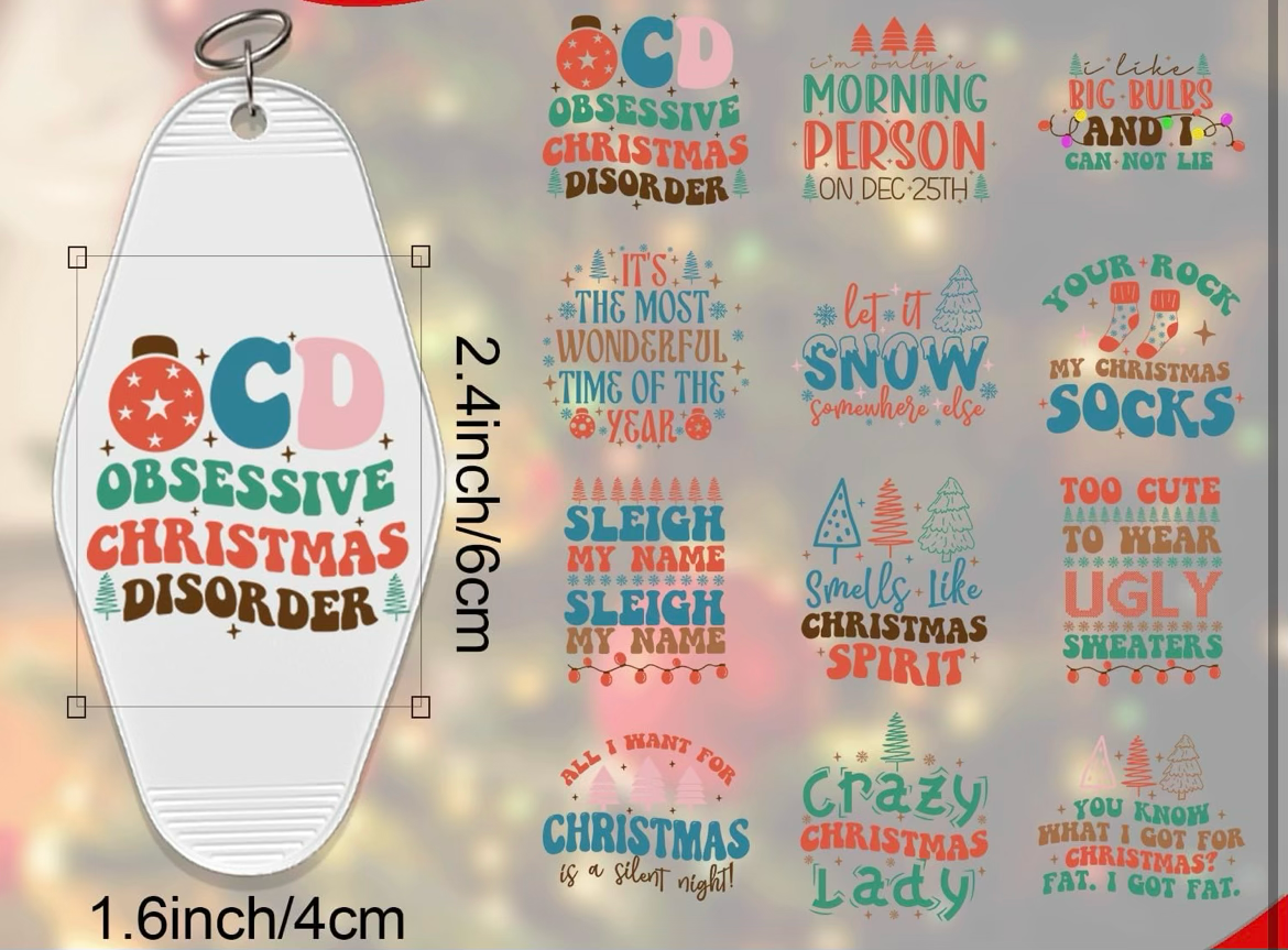 Christmas Spirit Keychain Designs 🎄🎁✨