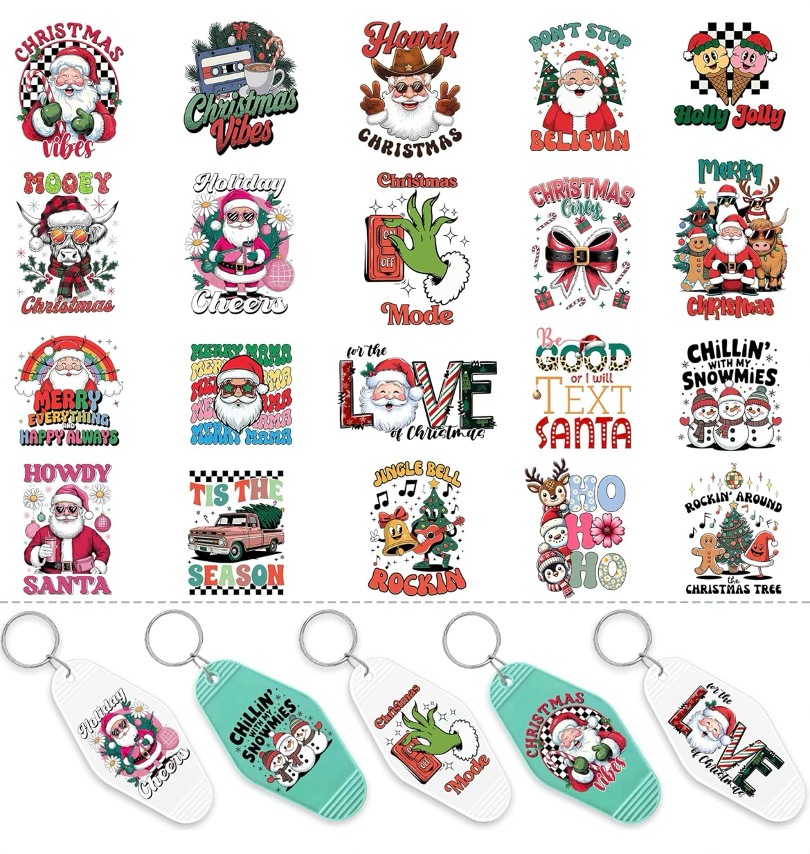 Christmas Mode Keychain Designs 🌲🎁✨