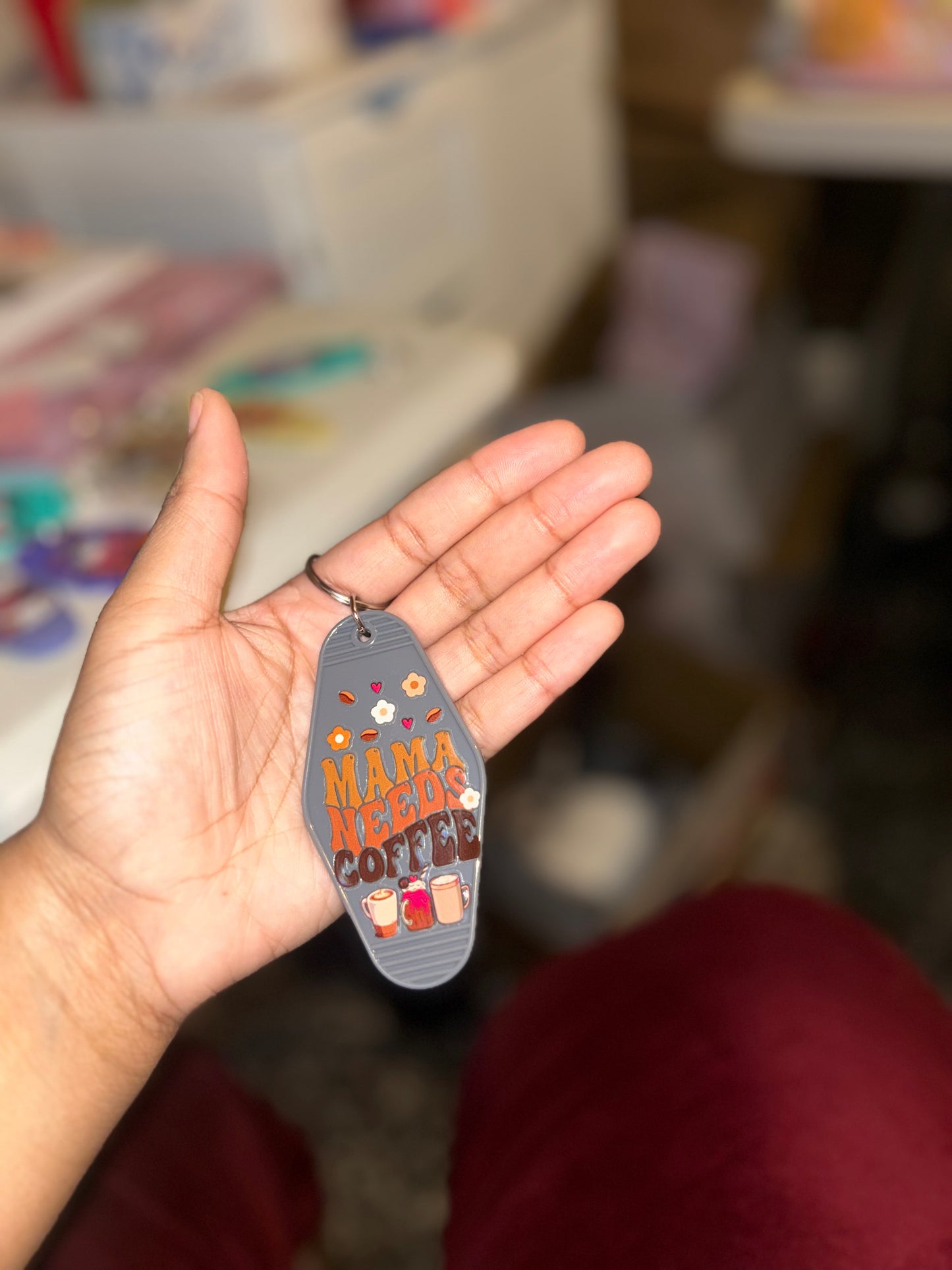 Mama Needs Coffee Keychain ☕️