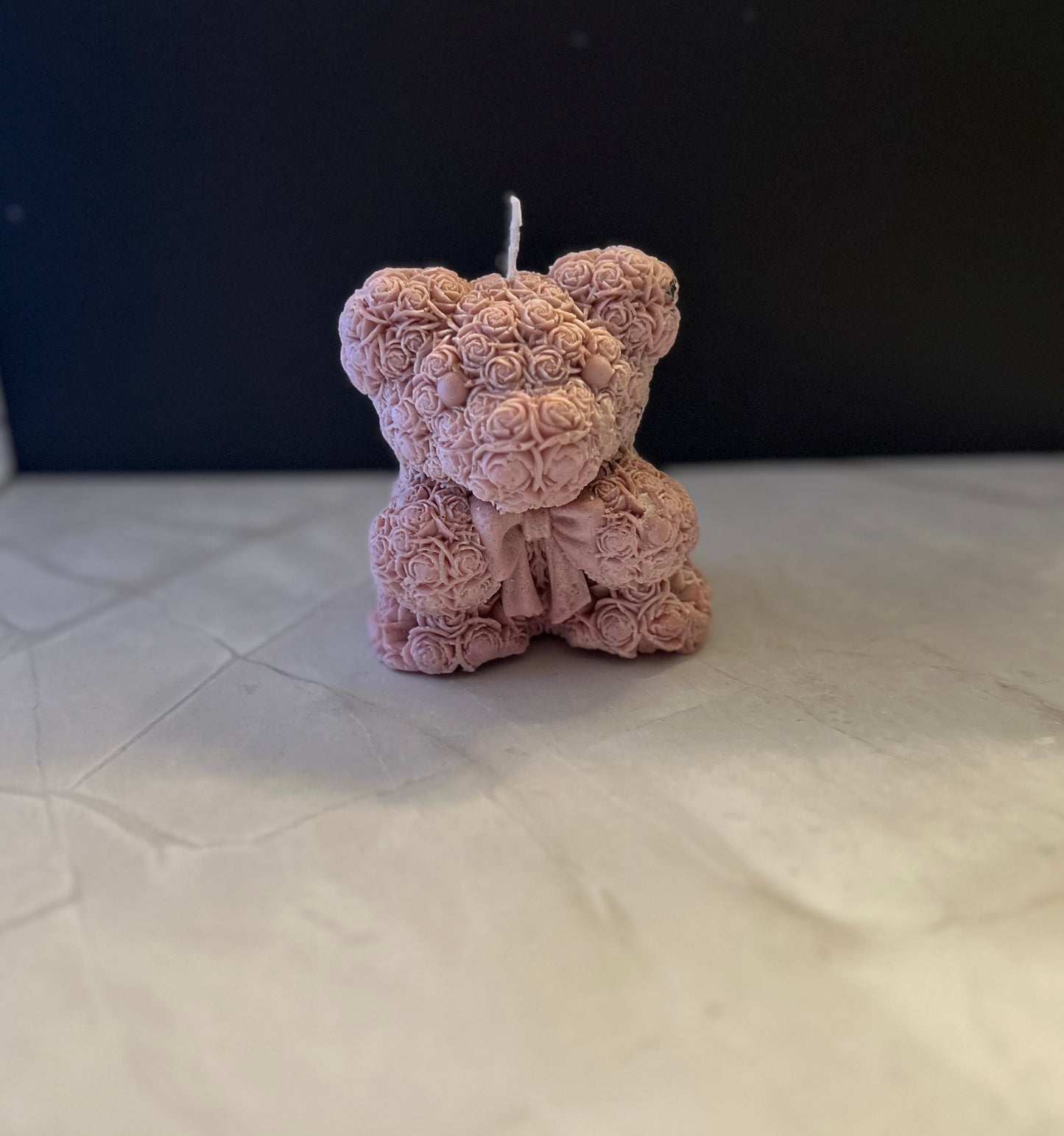 Rose Teddy Bear Candle