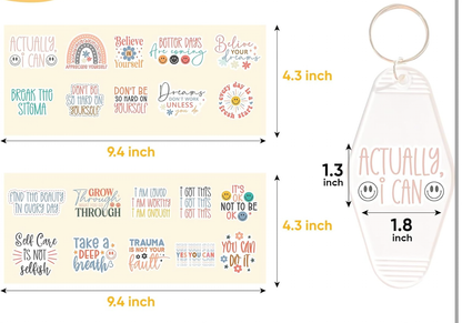 Self- Affirmations keychain designs 💞
