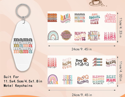 “Mama” keychain designs 💗
