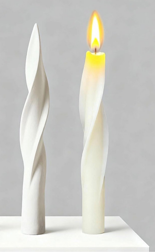 Spiral Long Rod Taper Candle 🕯️