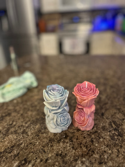 Succulent rose candle 🌹🕯️