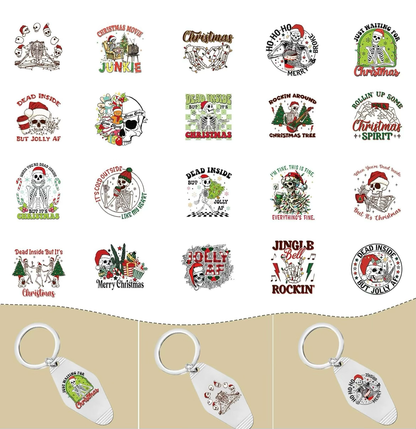 Spooky Christmas Keychain Designs 🌲🎄💀