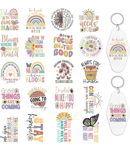 Mental Health Keychain Designs 🧘🏽‍♀️🛁