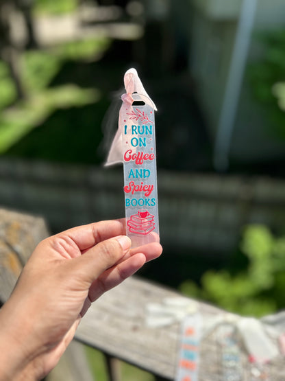 “I run on coffee and spicy books” bookmark ☕️🥵