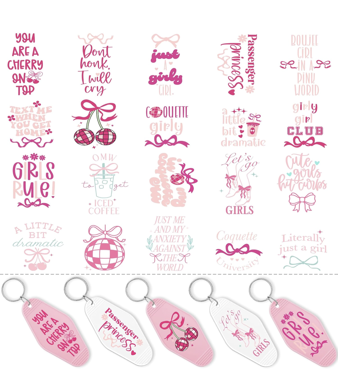 Coquette Girly Keychain designs 🎀💗