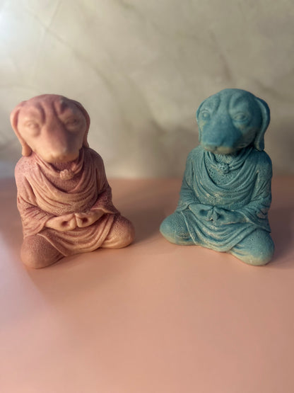 Meditating Dog Candle 🐶🧘🏽‍♂️📿