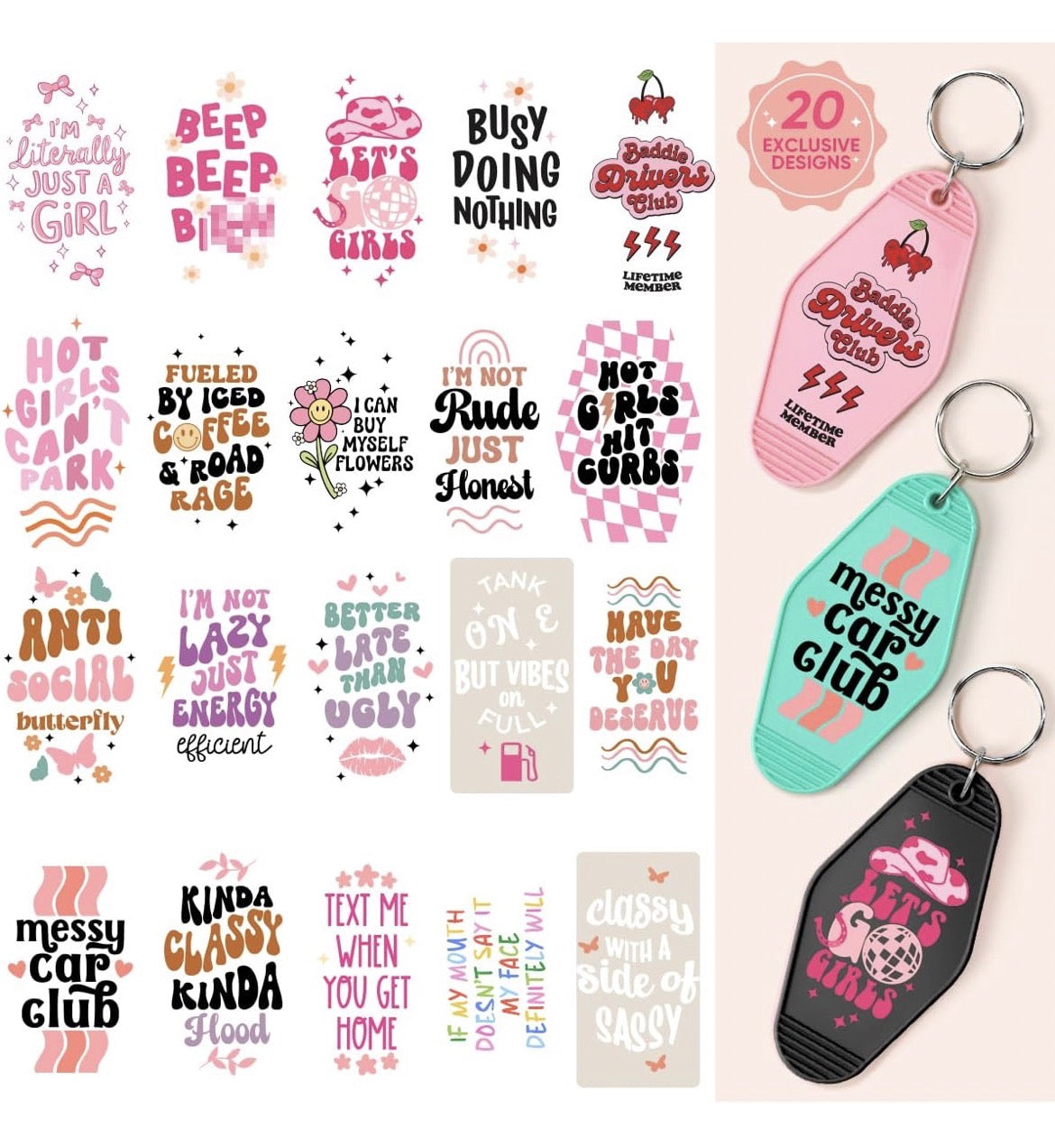 ✨ Main Character Energy Keychain Collection 💅🏽