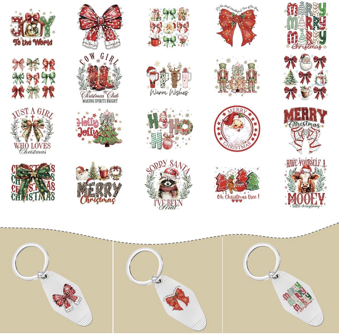 🎄 Merry Menagerie Keychains 🎅🏼💚❤️