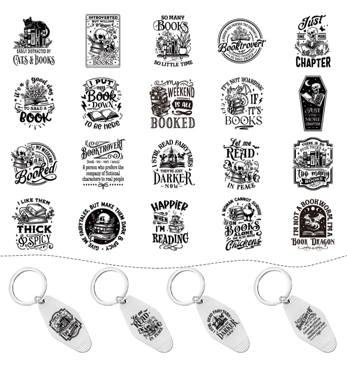 Cryptic Chronicles keychains 💀🖤