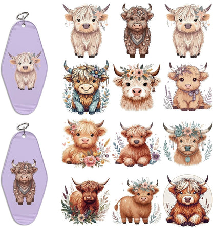 Cutie Highland Cows designs 🐮🌻💐
