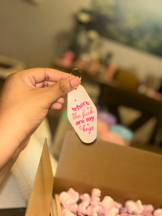 The ‘Where Are My Keys’ Motel Keychain