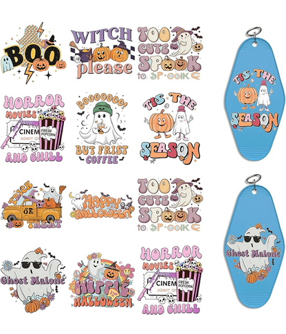 “Boo” Halloween keychain designs 👻
