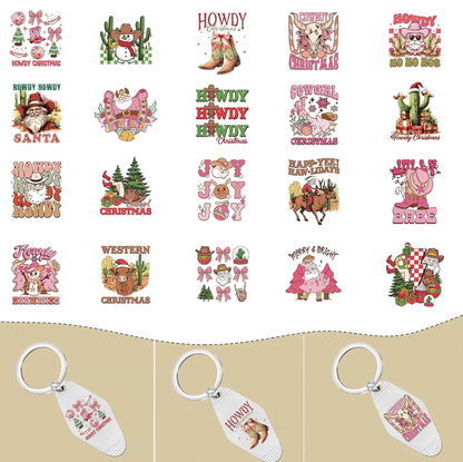 Pink Cowgirl Christmas designs 🎀🎄✨