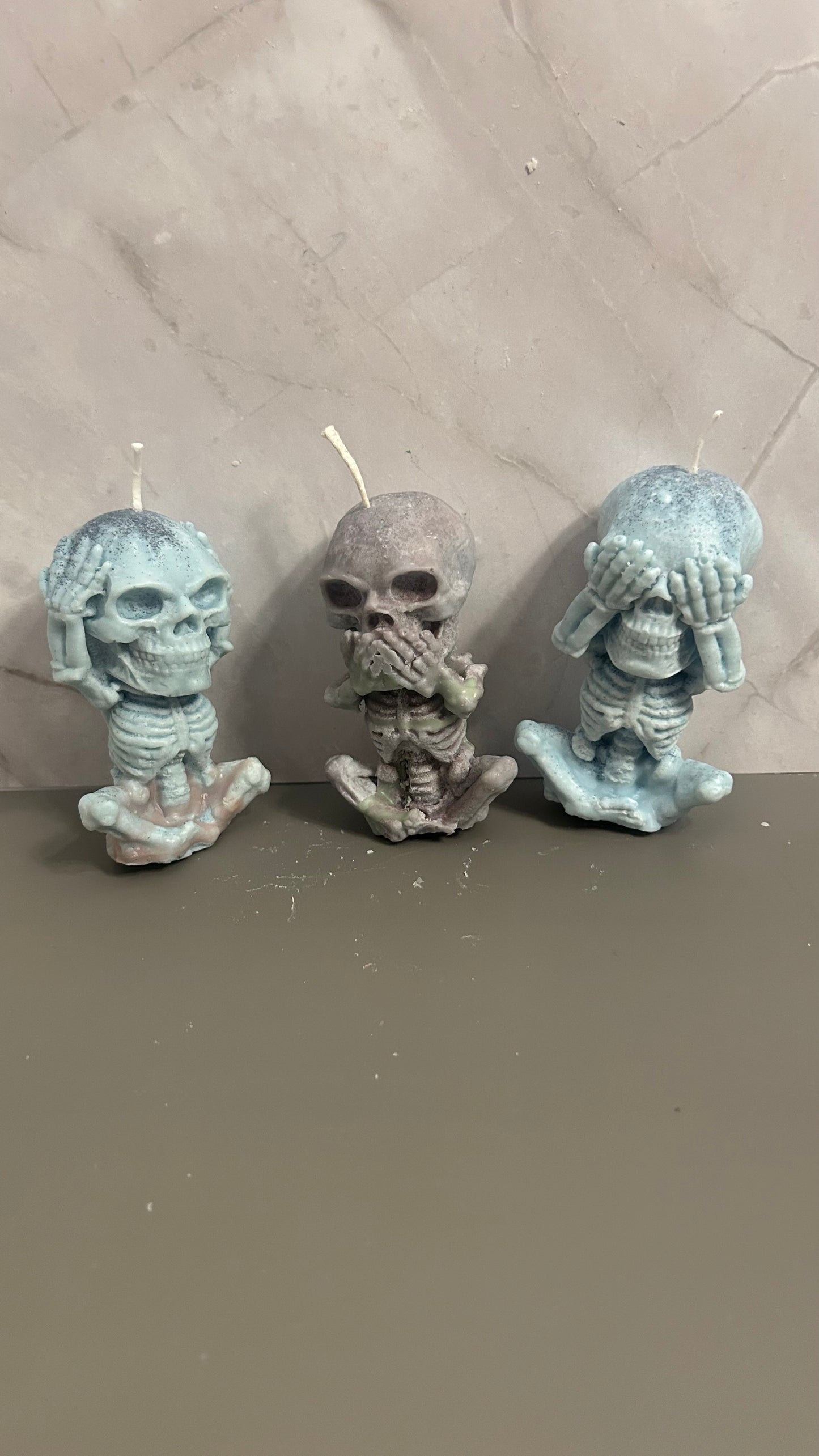 No Speak, hearing, talking skeleton candles 💀🕯️