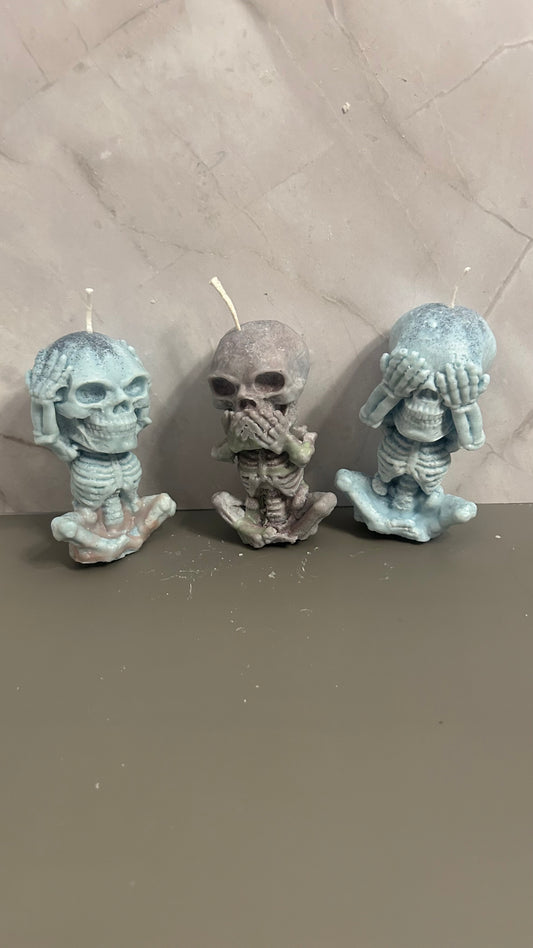 No Speak, hearing, talking skeleton candles 💀🕯️