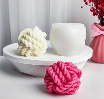 3D Wool Ball Candle 🧶🕯️