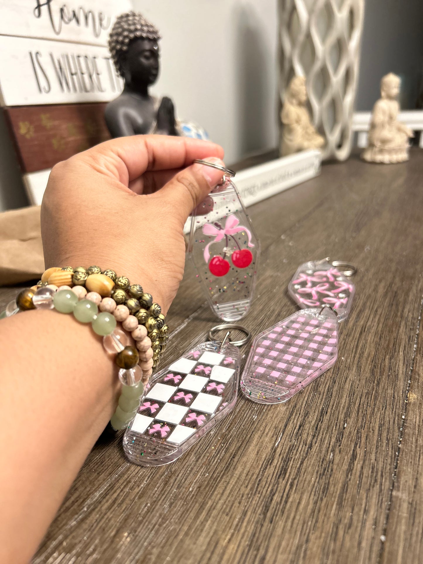 Cherry Sweethearts Keychain 🎀🍒