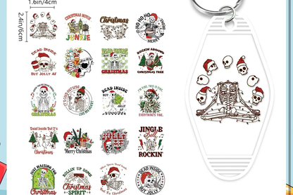 Spooky Christmas Keychain Designs 🌲🎄💀